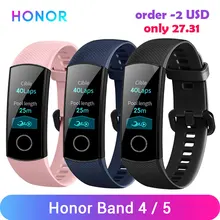 Honor Band 4 Band 5 Смарт-Браслет фитнес-браслет трекер Водонепроницаемый в реальном времени трекер активности носимые устройства(стандарт