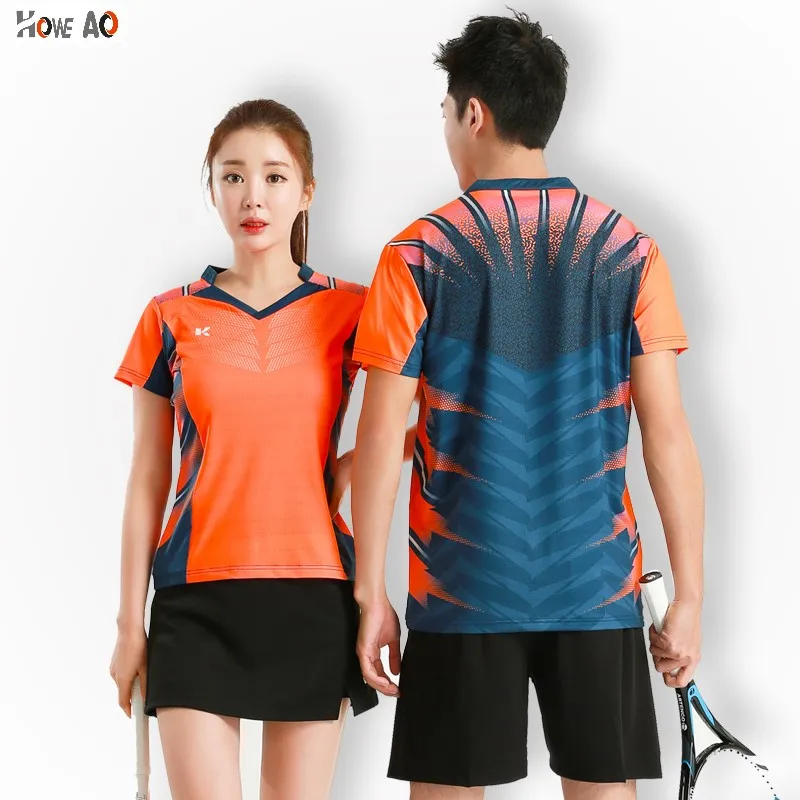 

HOWE AO Badminton Print Female T Shirts Top Tees Crew Neck Short Sleeve Summer Spring Slim Women and men T-shirts T Shirt
