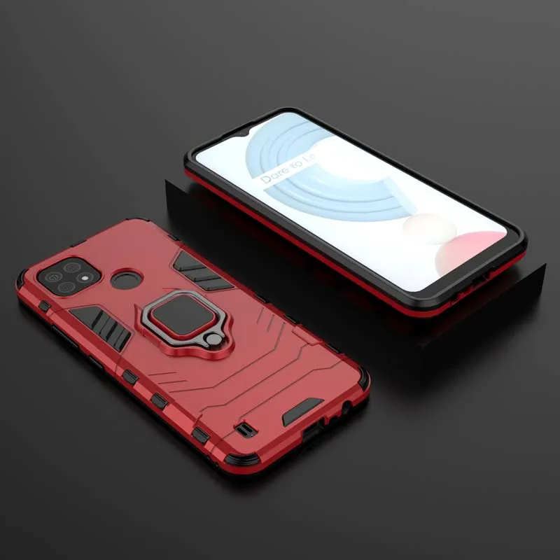 thumbnail image 1 of Armor Case for Realme 8 9 10 Pro Plus 8i 9i C3 C11 2021 C12 C15 C17 C20 C21 C25S C21Y C25Y Phone Cover Oppo A54 A74 4G 5G Case, 1 of 5