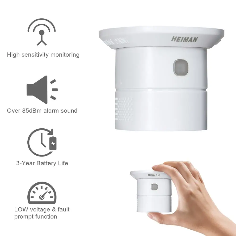 HEIMAN Zwave датчик окиси углерода Z Wave CO детектор умный дом защита безопасности