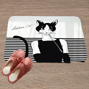 

Lovely Cute Cat Pattern Soft Home Living Room Floormat Carpet Modern Design Anti-Slip Balcony Kitchen Rugs Carpet