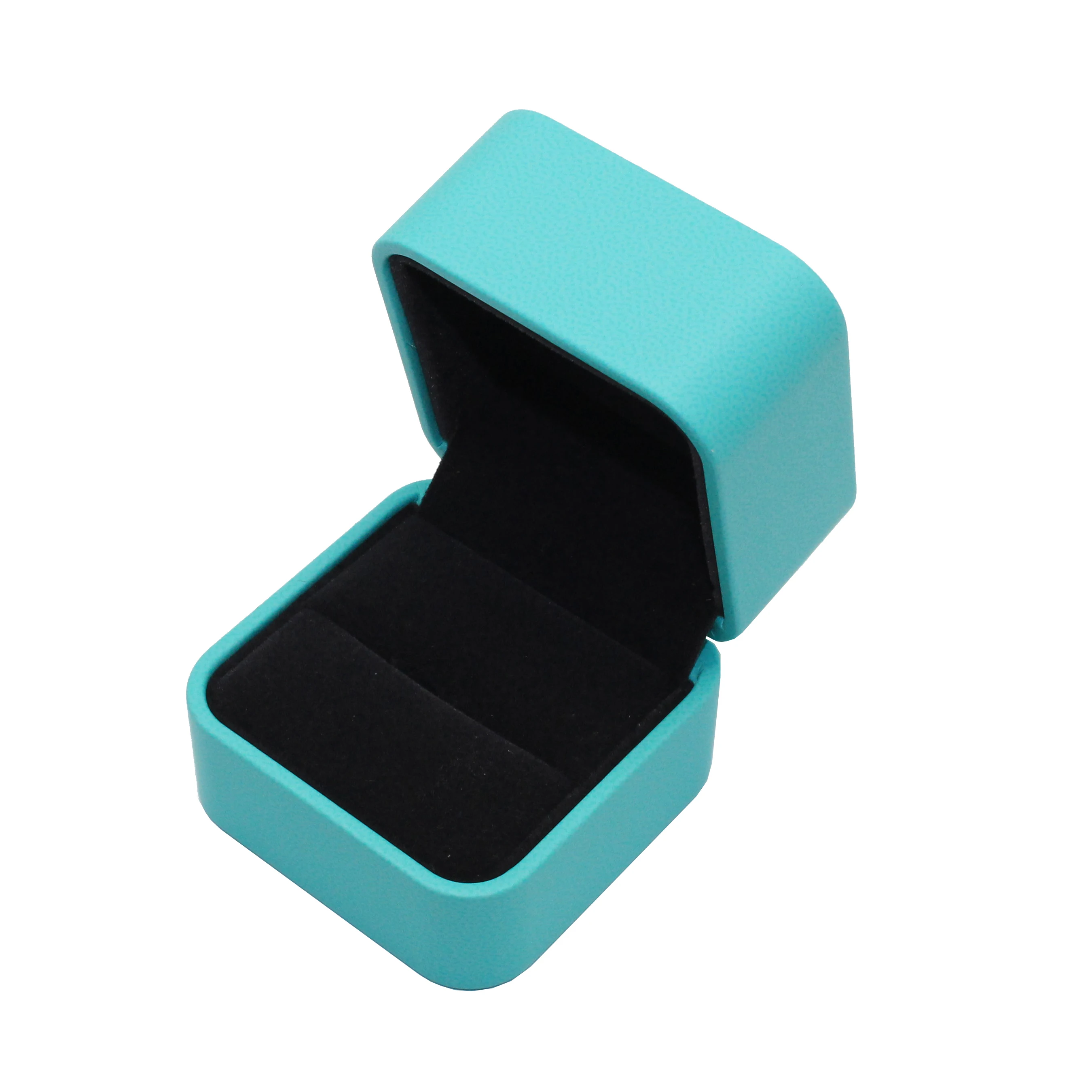 Кожаная Высококачественная коробка для колец, бархатная коробка для ювелирных изделий, коробка для хранения сережек и колец, высокое качество, розовый и синий цвета