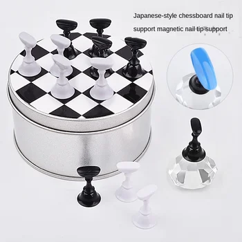 

Nail Art Tip Crystal Stand Sets Salon Display Holder 1 Set Chess Board Magnetic w