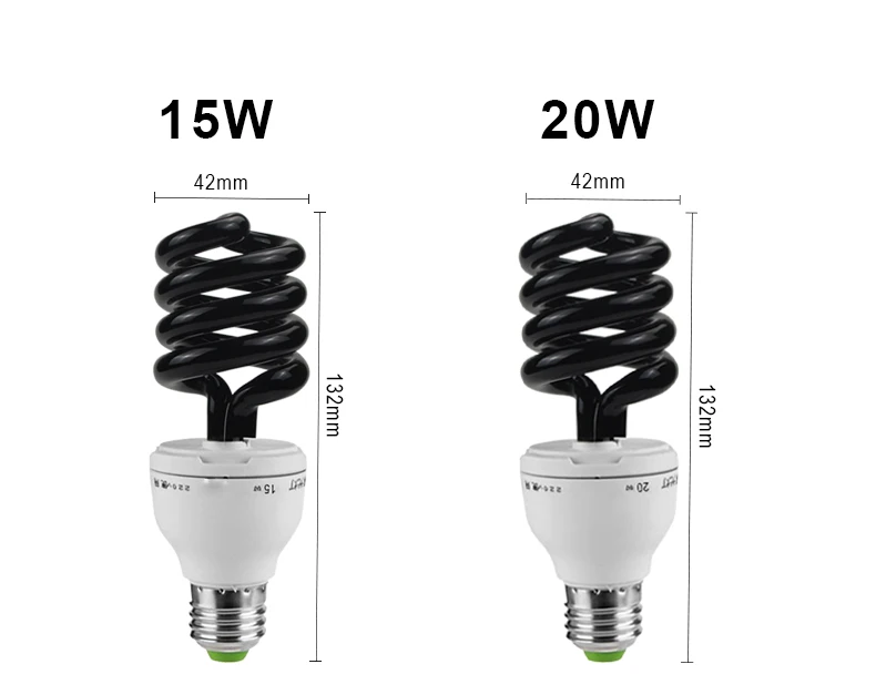 220V E27 лампа ультрафиолетового света Blacklight голубая люминесцентная лампа обнаружения BLB проверка денег 15 Вт, 20 Вт, 30 Вт, 36 Вт, 40 Вт, фиолетовый приманка лампа