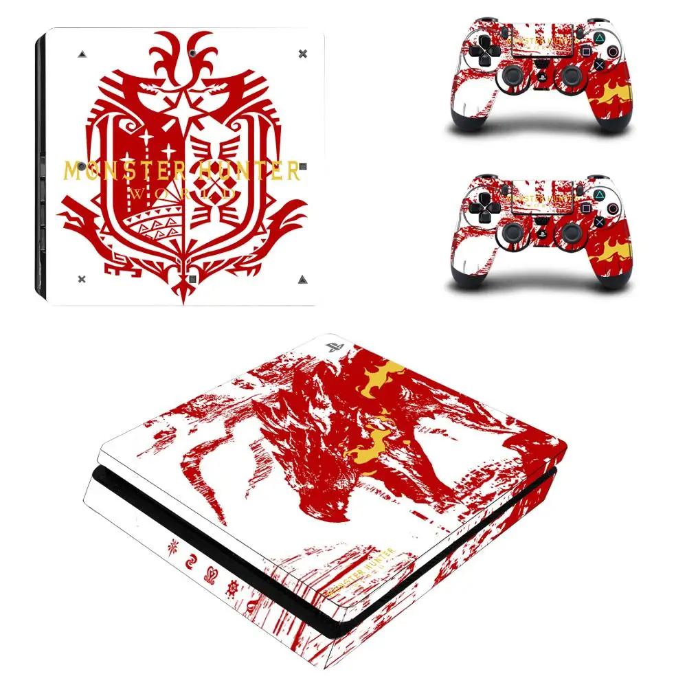 P4SQB0247 Monster Hunter World полное покрытие PS4 тонкая кожа Наклейка для playstation 4 консоль и контроллер PS4 тонкая кожа стикер винил - Цвет: P4SQB0247