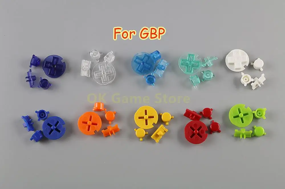 

50 наборов/партия, сменные кнопки A B разных цветов, кнопки включения и выключения питания для GBP D, кнопки питания для Gameboy Pocket GBP