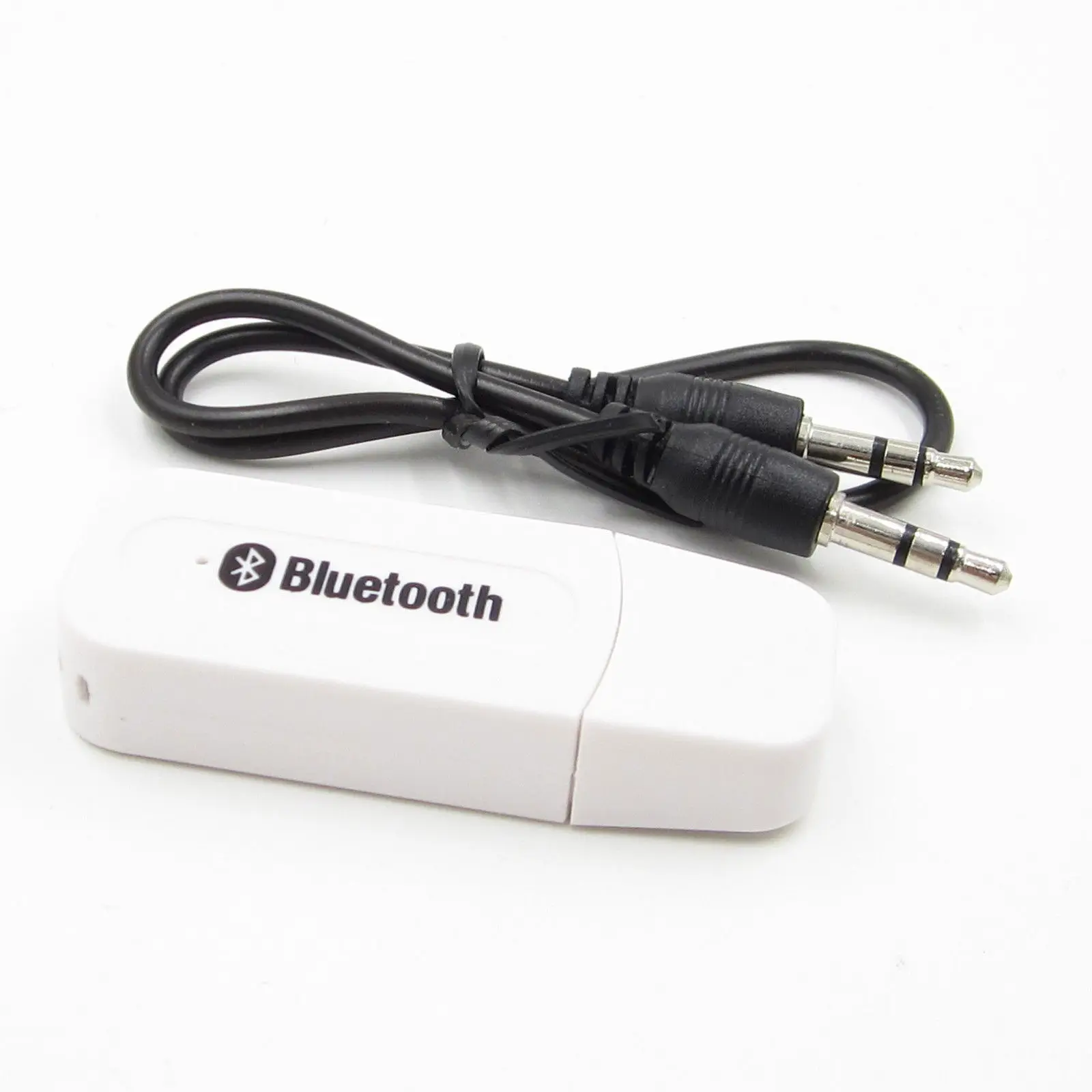 Bluetooth стерео 3,5 мм беспроводной аудио приемник автомобильный Bluetooth адаптер для ПК ноутбука HDTV Aux Dongle автомобильный комплект музыкальный приемник - Цвет: White