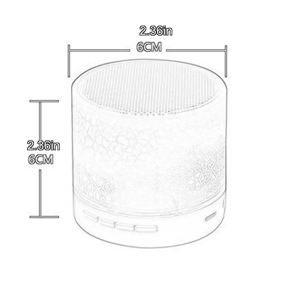 Супер бас Led Портативный мини беспроводной динамик плеер USB радио музыка звук колом блики трещины Bluetooth динамик сабвуфер U диск