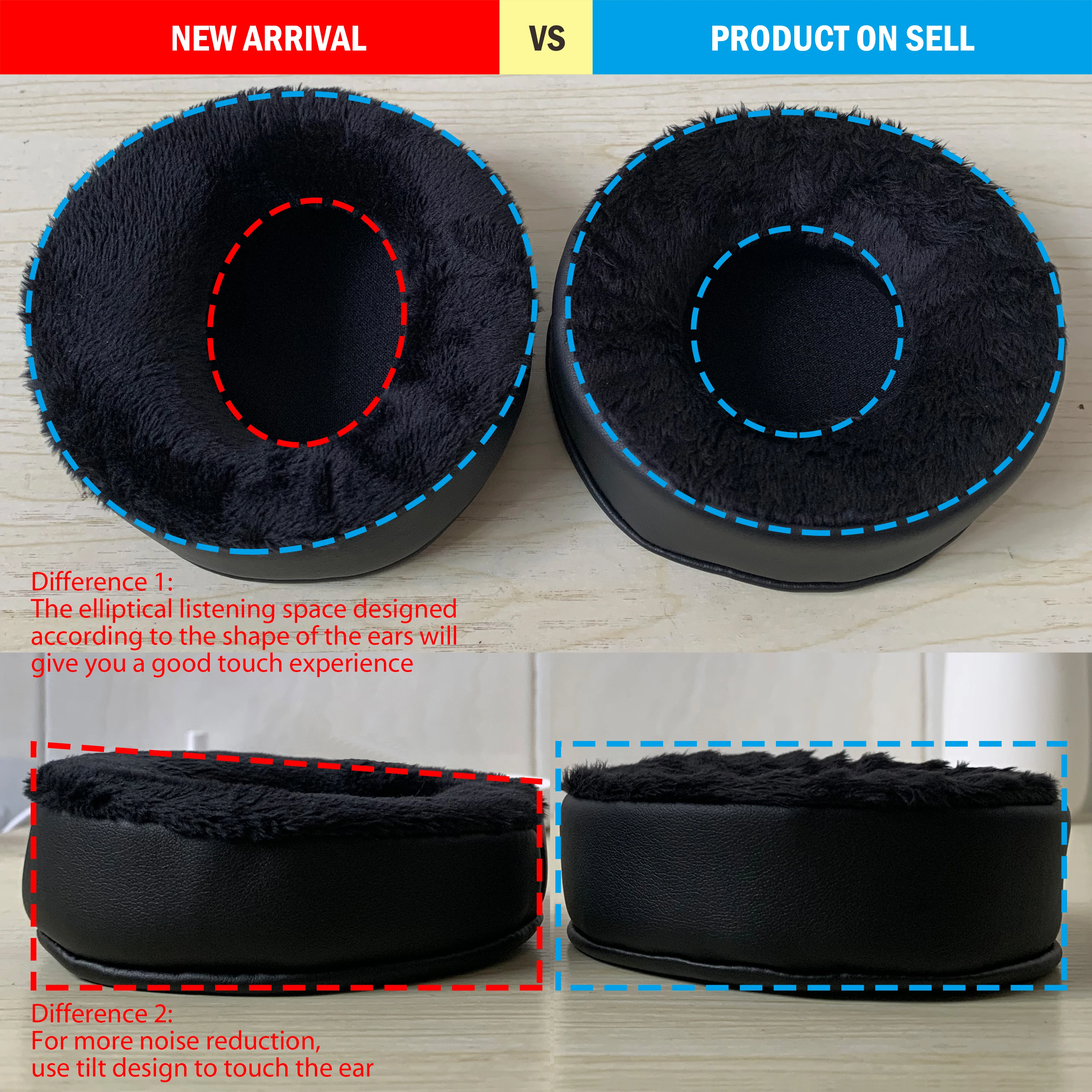 Nullkeai Replacement Thicken Velvet Earpads for AudioTechnica ATH AD1000X ATH AD2000X Headphones Earmuff Earphone Sleeve Headset