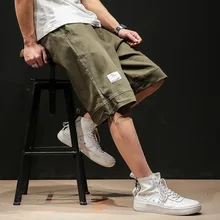 2489 летние свободные пляжные шорты для мужчин плюс размер 5XL хлопковые мужские шорты в повседневном стиле средняя талия сплошной цвет японский стиль Короткие планлон