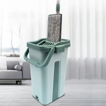 

cleaning Mop Bucket Hand-Free Wringing Floor Wet or Dry Usage Magic Automatic Spin Self Cleaning Lazy Water absorptionMop