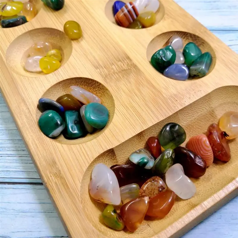 Mancala смешная настольная игра складная деревянная Mancala настольная игра образовательная игрушка для детей Рождественский подарок на день рождения