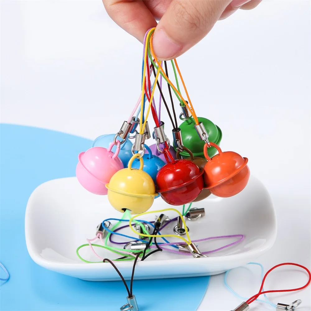 Keychain Accessories 20-100Pcs Lanyard Lariat Cord Lobster Clasp Rope Christmas Bell Keychain Hooks Mobile phone Strap Charm Keyring Bag