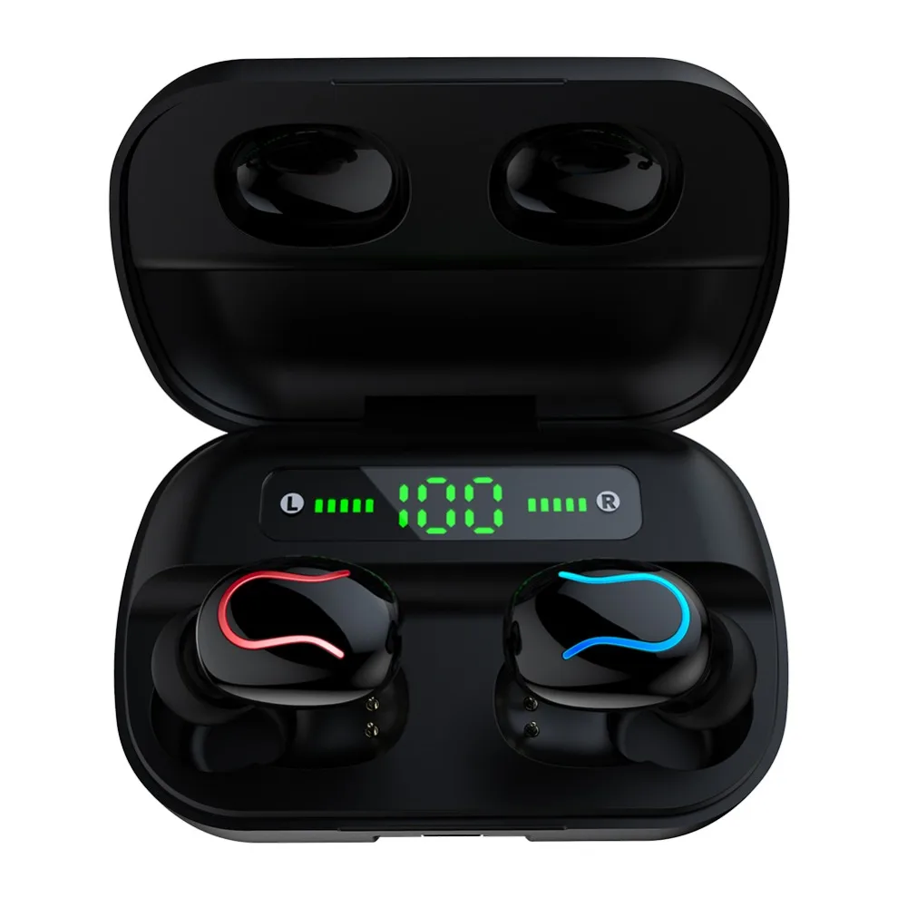 TWS Bluetooth беспроводные наушники BT 5,0 в ухо стерео бинауральные цифровой дисплей наушники мобильный энергосберегающие свободные руки