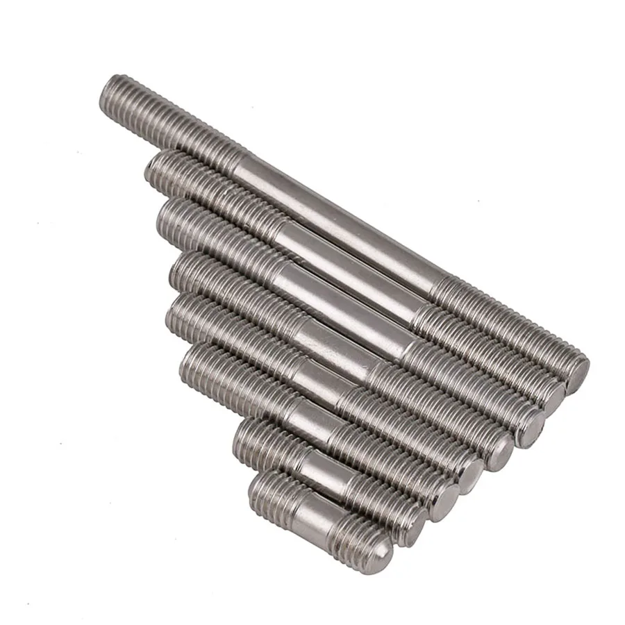 M3 M4 M5 M6 M8 M10 M12 M14 M16 304 Stainless Steel Stud Bolts Screw Rod Tooth Stick Double Head Stud Srod Bolt Metric Standard