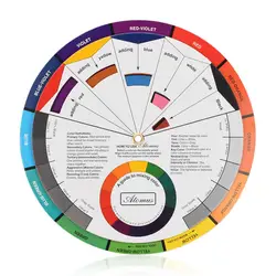 Мини-Тату Пигмент Цвет колесо цвет микс руководство Круглая Бумажная карта бровей Губы микроблейдинг тату Перманентный макияж аксессуары