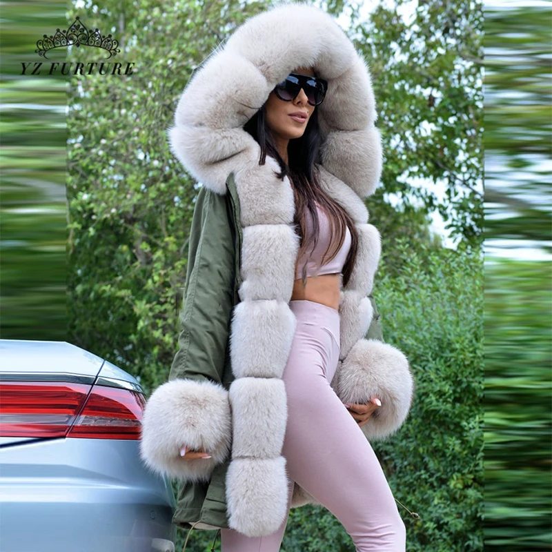 winter jacket women new long parka real fur coat big Hood fur collar hooded parkas thick outerwear street style