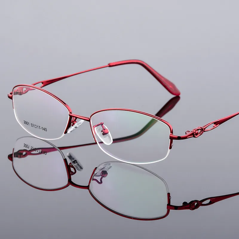 Classic Oval Frame Glasses Women's Vintage Metal White Eyeglasses