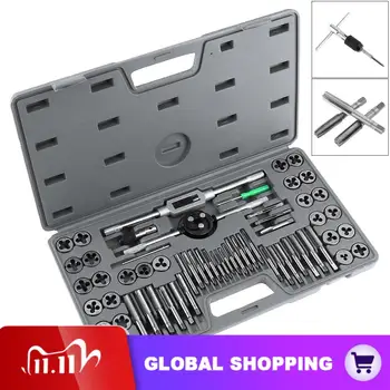 

60pcs/set Multifunction Tap and Die Set Alloy Steel Metric and British Screw Thread Tapping Cutting Tool for Machine Hand Use