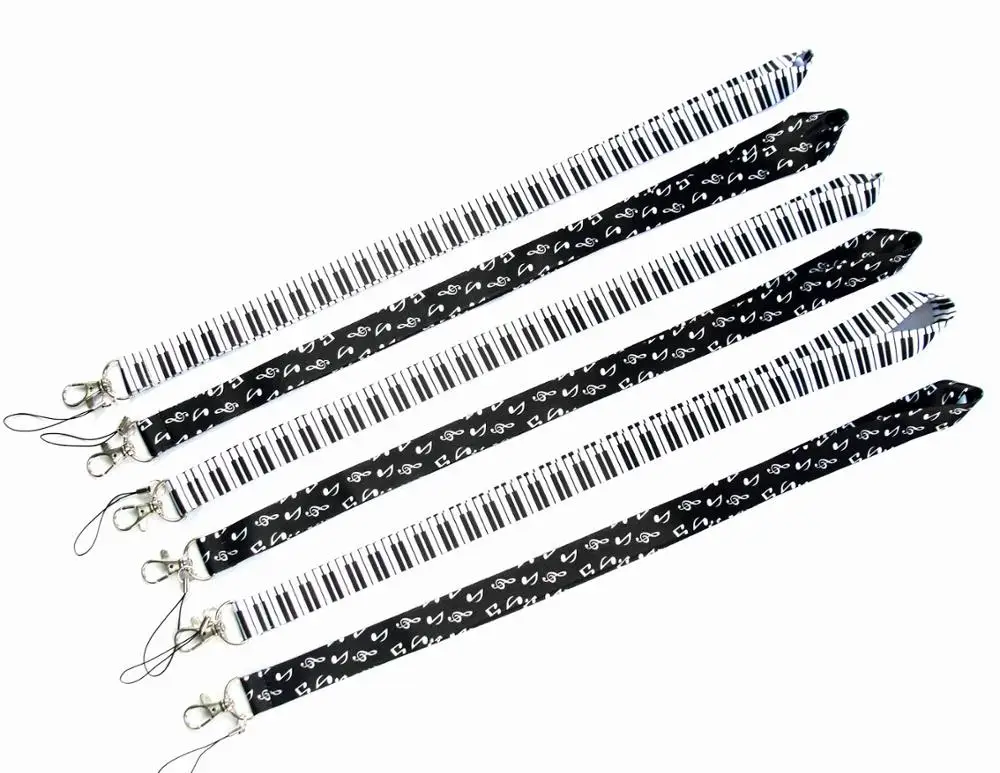 Music elements series black and white with musical instrument pattern mobile phone hanging rope personality has connotation | Мобильные