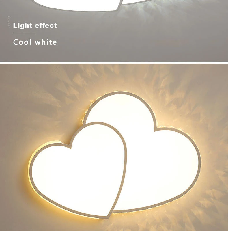 Omicron Новые Современные светодиодные люстры в форме сердца для гостиной, спальни, столовой, Затемняющая Люстра потолочная лампа