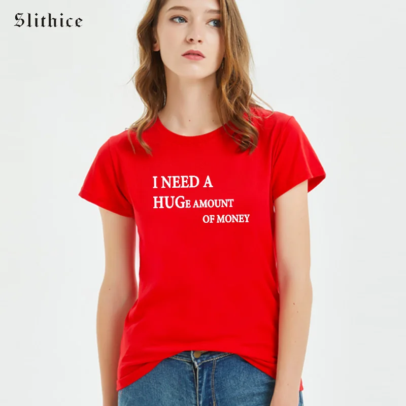 Slithice забавная женская футболка с огромным количеством денег черно-белая для