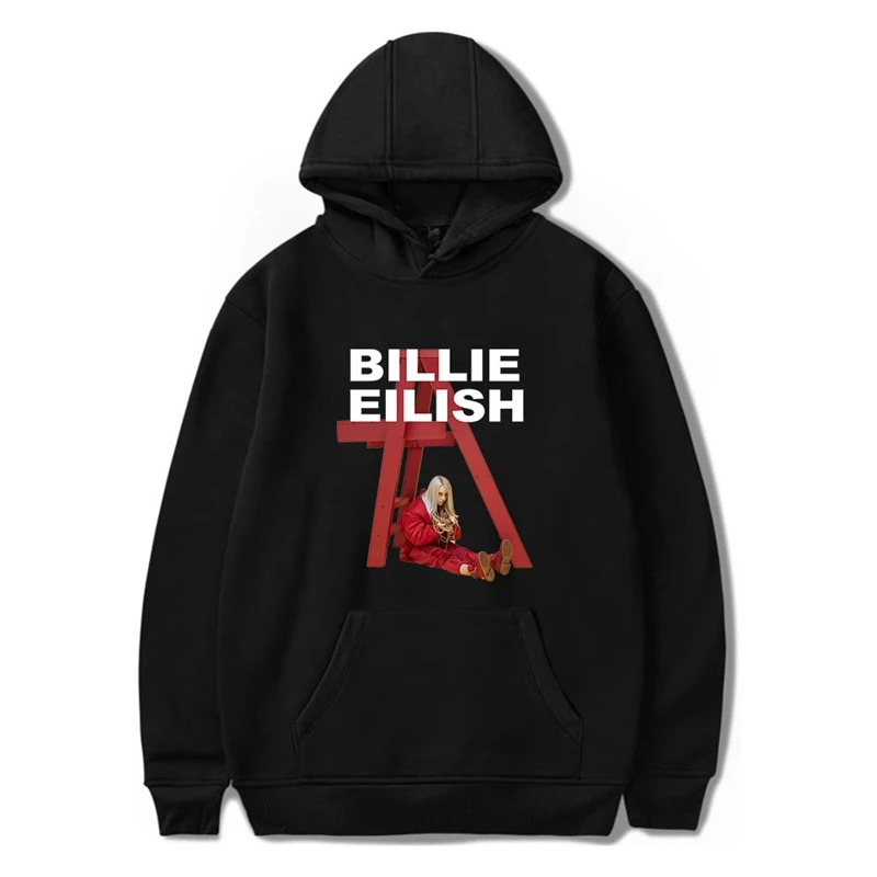 Billie Eilish 7 Зимняя негабаритная толстовка с капюшоном, пуловер, толстовка Billie Eilish, Женская Толстовка Poleron Mujer,, Ulzzang, длинный рукав, с капюшоном, уличная одежда - Цвет: Billie Eilish 7