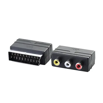 

RGB Scart To 3 RCA Audio Video Cable Adapter Out for PS4 / WII DVD VCR