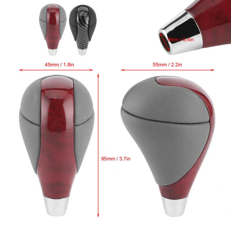 Artificial Leather Gear Shift Knob Ergonomic Shifter Replacement Fit