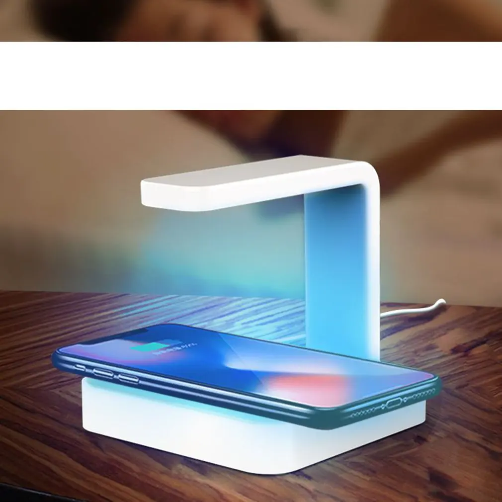 

2 In 1 Phone Uv Sanitizer Wireless Fast Charging Portable Phone Ultraviolet Disinfection Lamp Cellphone UV Sterilizer Charger