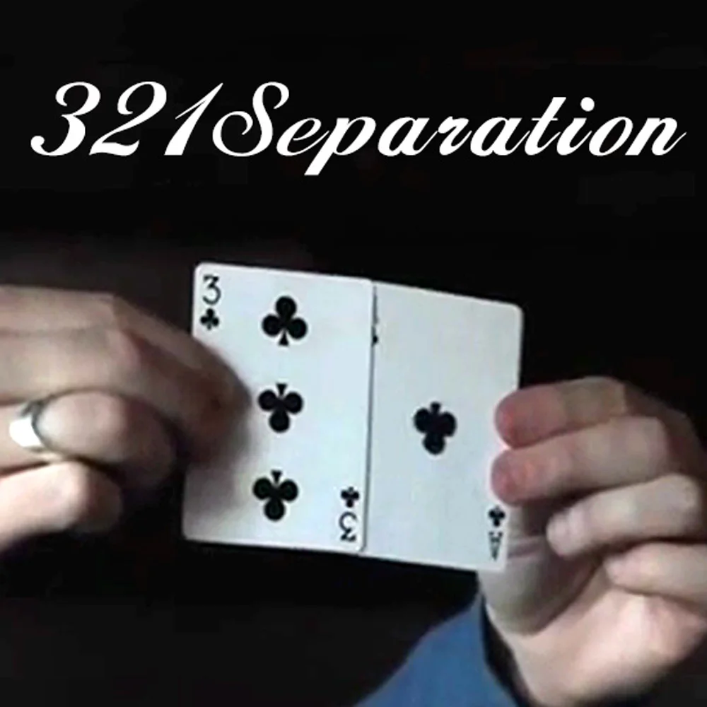

321 Separation Magic Tricks Close Up Magia Cad Separated Magie Mentalism Illusion Gimmick Props Visual Playing Card Magica