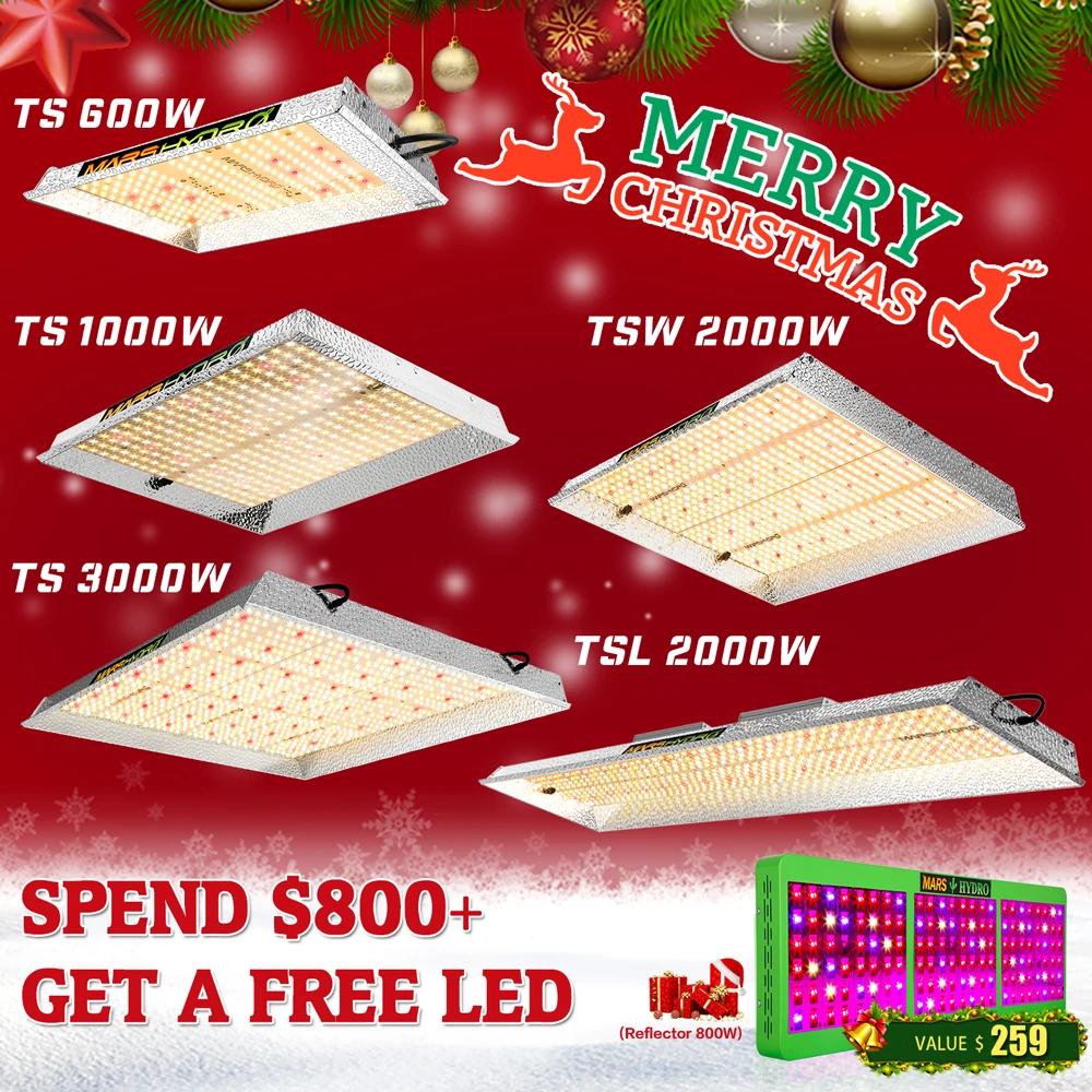 Najtaniej Mars Hydro TS 600W 1000W 2000W 3000W oświetlenie led do uprawy rośliny doniczkowe Veg kwiat wymienić HPS HID hydroponika pełne spektrum