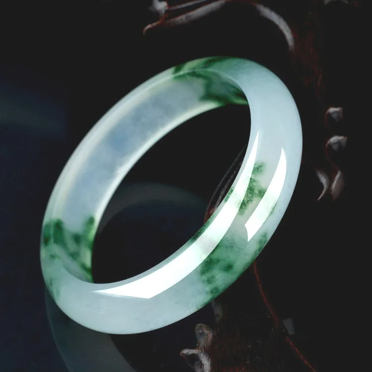 Genuine Natural Green Jade Bangle Bracelet Charm Jewellery Fashion Accessories Hand-Carved Amulet Gifts for Women Her Men