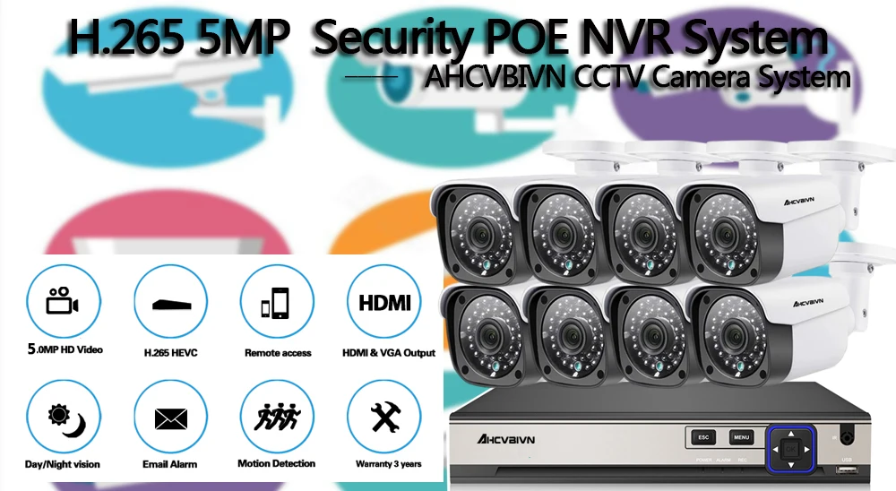 H.265+ система видеонаблюдения 8CH 5MP POE 48V NVR цифровой видеорегистратор IEEE802.3af 5.0MP IP66 ip-камера безопасности комплект видеонаблюдения