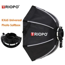 Triopo KX65 Speedlite Outdoor Octagon Umbrella Universal Mount Flash Softbox for Yongnuo YN560IV 568 Godox AD200 V1 Photography
