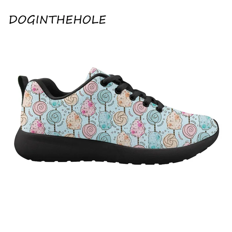 

Women Fashion Chunky Sneakers Cartoon Candy Ice Cream Printin Casual Shoes Breathable Flat Driving Vulcanize Shoes Zapatos