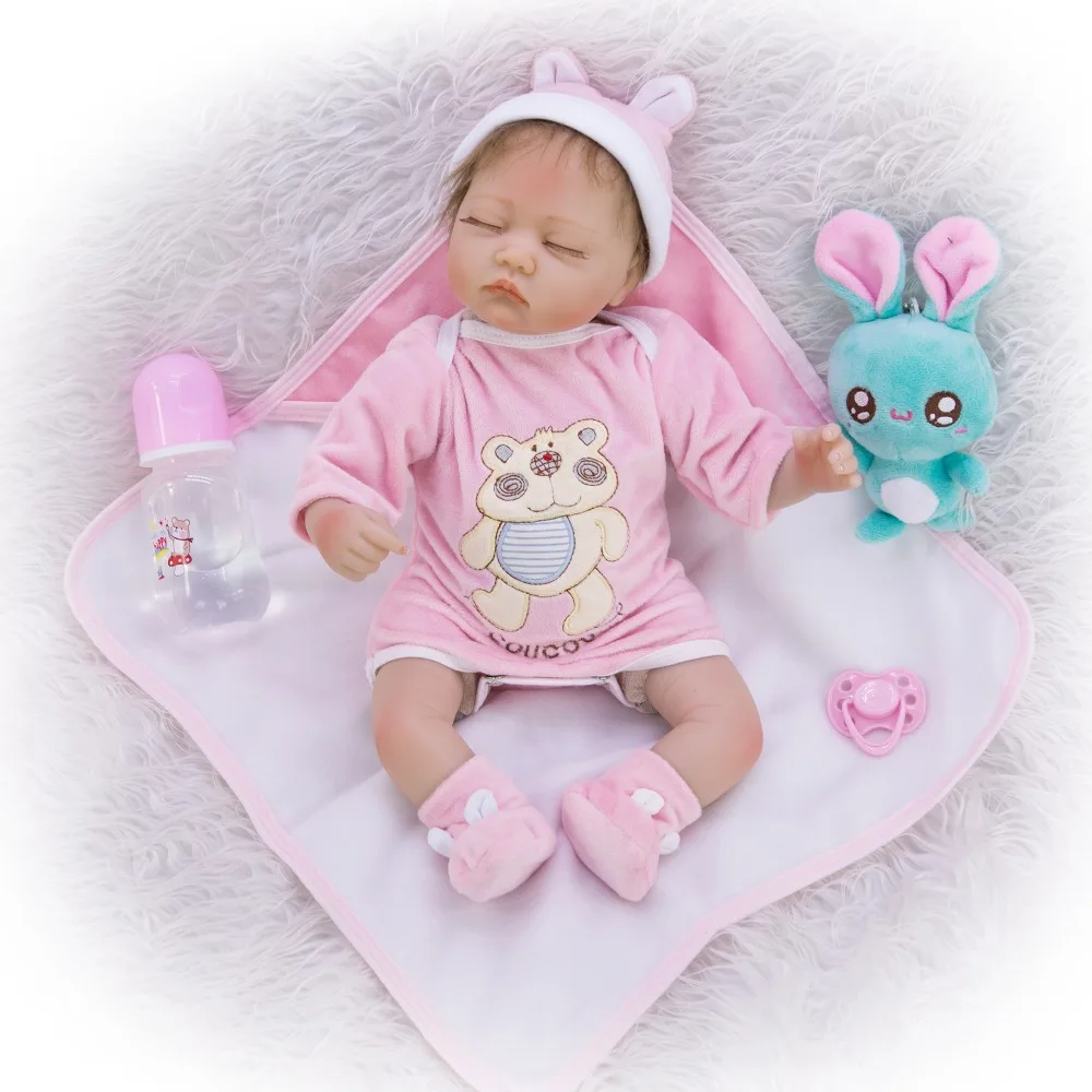Реалистичная 17 дюймовая игрушка Reborn Baby Doll 43 см, мягкая силиконовая bebe reborn doll l. o. l Menina Brinquedo, детский подарок на день рождения