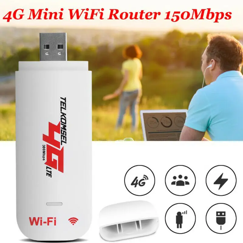 Unlocked 4G Router LTE WIFI Wireless USB Dongle Broadband Modem 150 Mbps Portable Car Hotspot | Компьютеры и офис