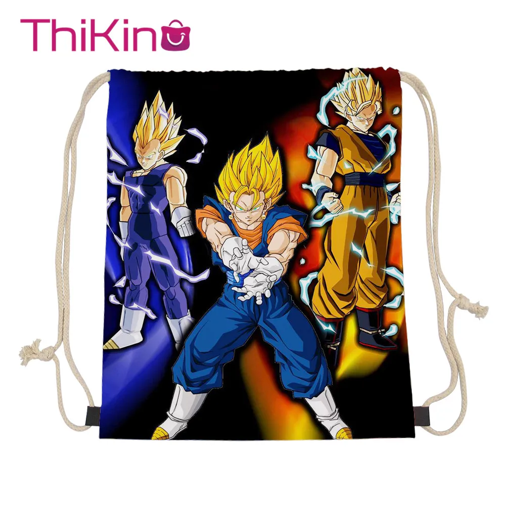 Thikin Dragon Ball, повседневный мешок на завязках, сумка для мальчиков, дорожный рюкзак для малышей, мягкая женская пляжная сумка со шнурком