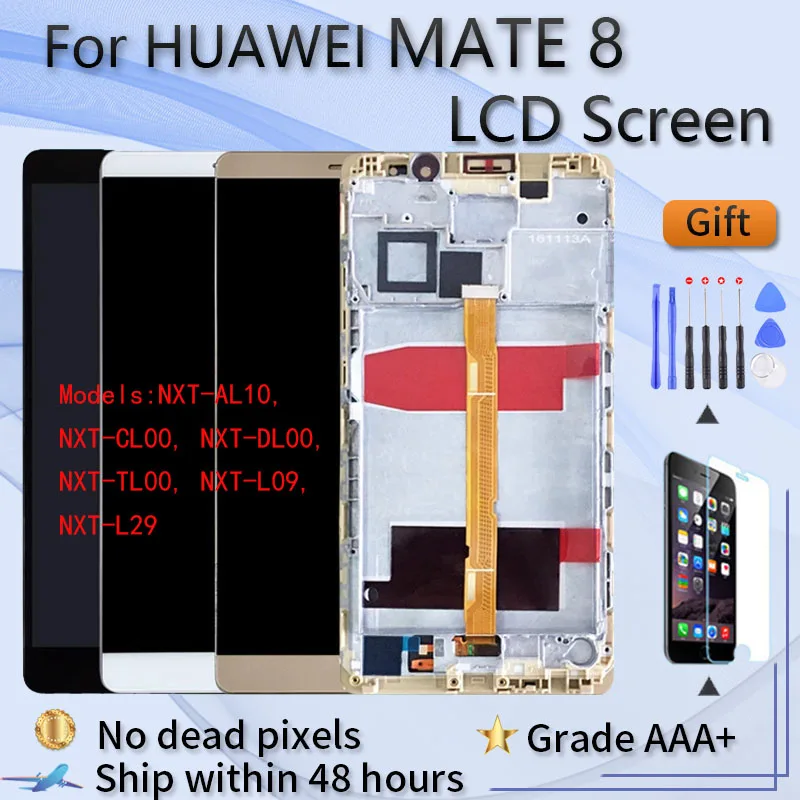 ЖК-экран в сборе для HUAWEI Mate 8 NXT AL10 CL00DL00 TL00 L09 L29 сенсорное стекло с передним