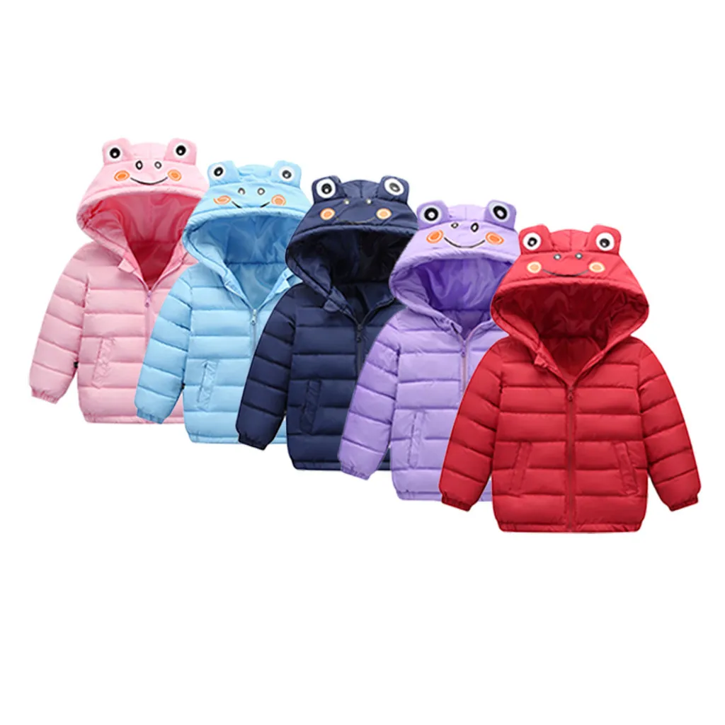 PRYDYC/зимняя куртка для маленьких мальчиков и девочек теплая плотная одежда с капюшоном и рисунком животных, размеры 2 t, Длинная Верхняя одежда для детей# Aug