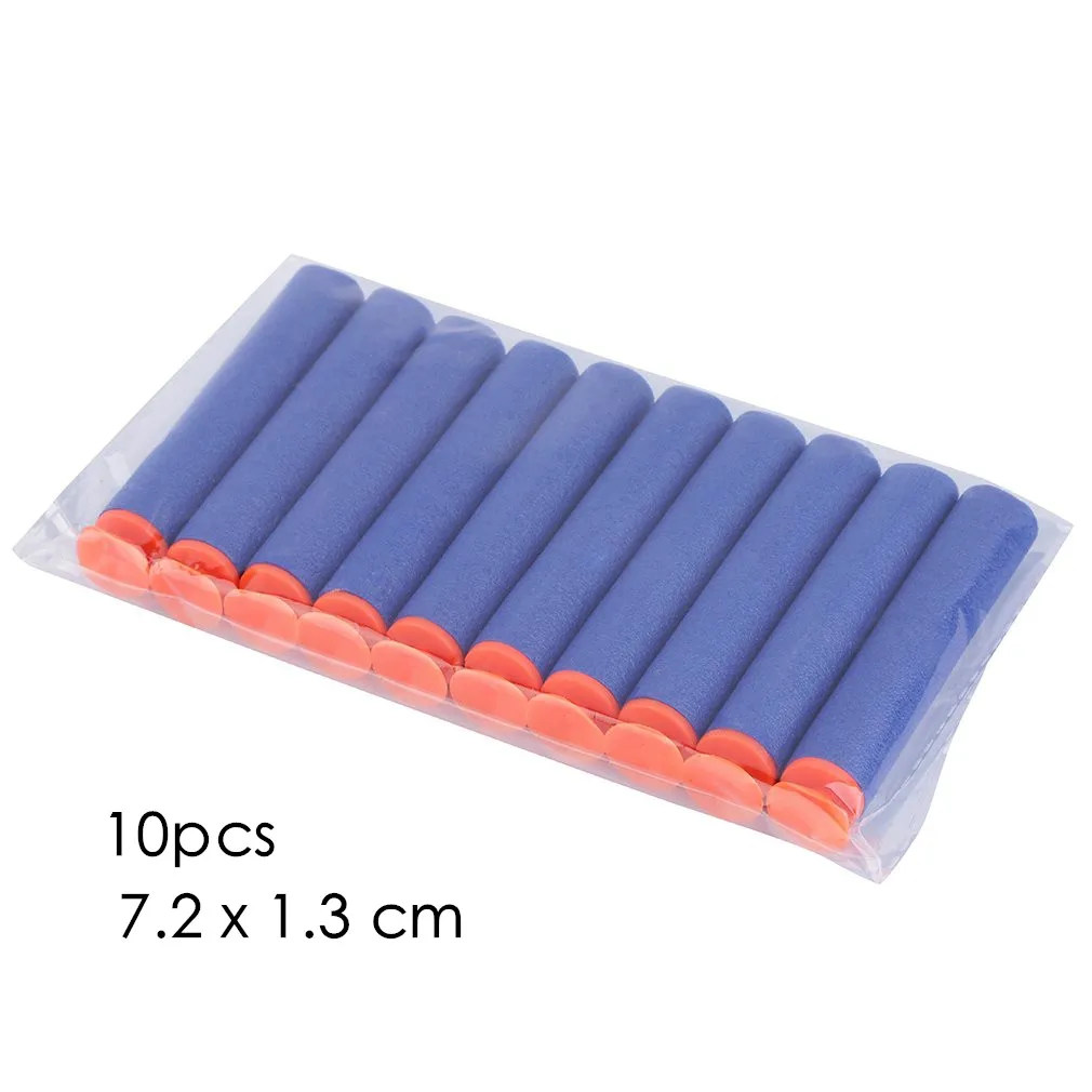 BLUE 10pcs 50/100/200 шт. Легкий снаряд из ЭВА Дартс для ремня NERF мягкая Оружейная маска носить защитные очки пуля Дартс Элитный комплект бластеров ребенок для Игрушечного Пистолета - Цвет: BLUE 10pcs