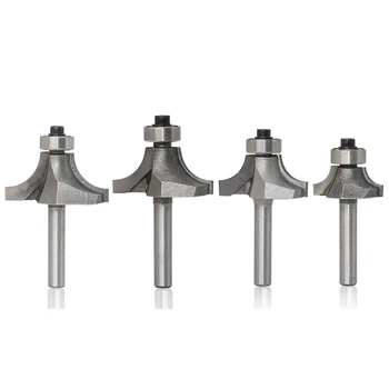 

4Pcs Radius Round Over Edge Forming Router Bit-1/4 Inch Shank