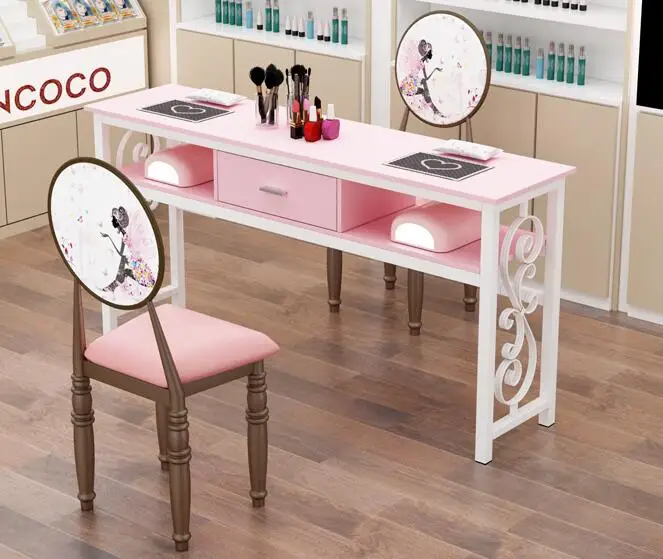 Nail table and Chair Set Nail table single person small special treatment economic chair and stool combination