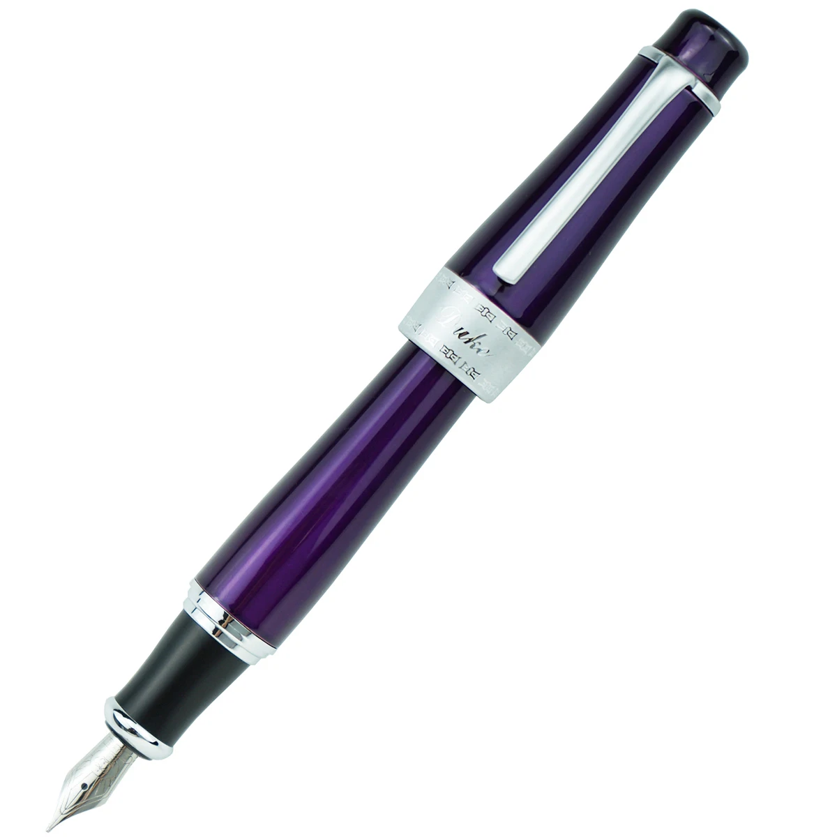 Duke 2009 Metal Fountain Pen Purple Memory Charlie-Chaplin Heavy Big Size Medium / Bent Nib Business Office School Gift Ink Pen the charlie chaplin archives