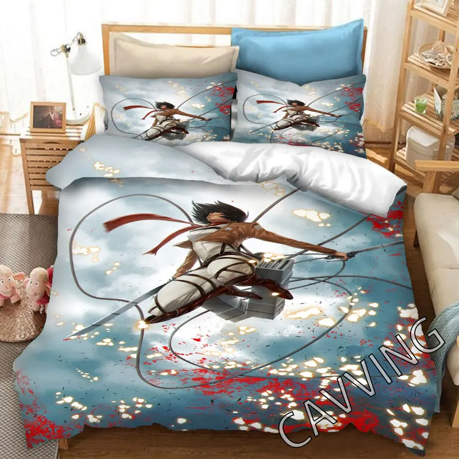 Anime Attack on Titan  3D Printed Bedding Set Duvet Covers & Pillow Cases Comforter (US/EU/AU Sizes)