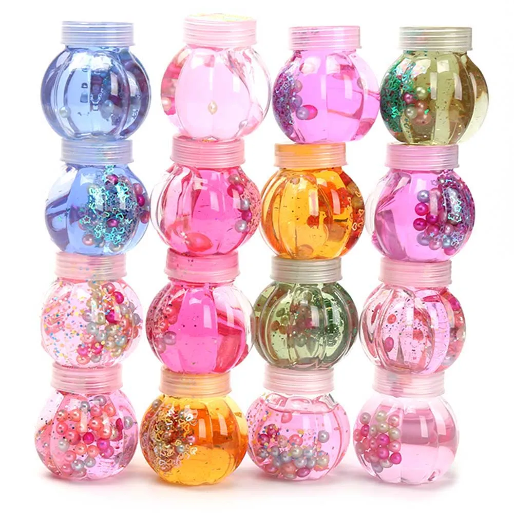 

Clay Pumpkin Bottle Pearl Mud Color Mud DIY Jelly Mud Snot Mud Transparent Crystal Light Clay Toys For Children