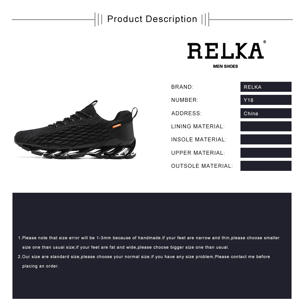 RELKA 2019 новые спортивные кроссовки воздухопроницаемые для мужчин ткачество