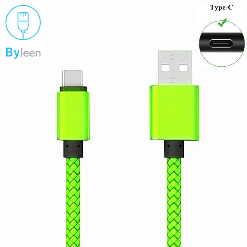 2 м кабель с разъемом USB Type-C QC3.0 быстрая зарядка мобильный телефон Android зарядного