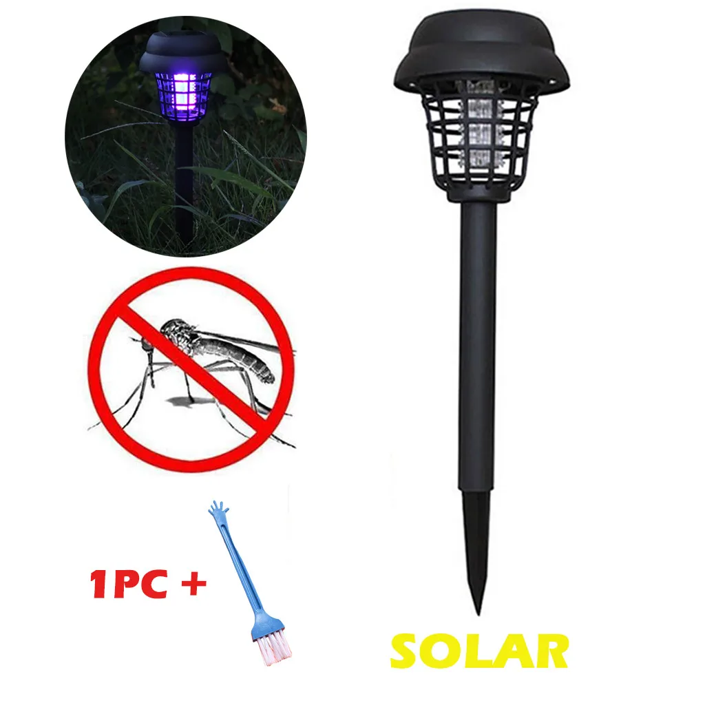 

1PCS Mosquito Repellent Killer Lamp Solar Powered Outdoor Garden LED Light Mosquito Pest Bug Zapper Insect KillerPath Lighting